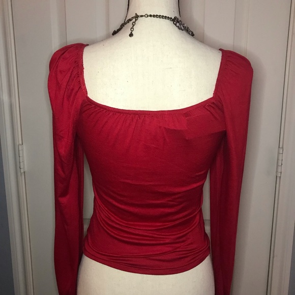 Gorgeous ruby red long sleeve top!! BNWT - Picture 4 of 5